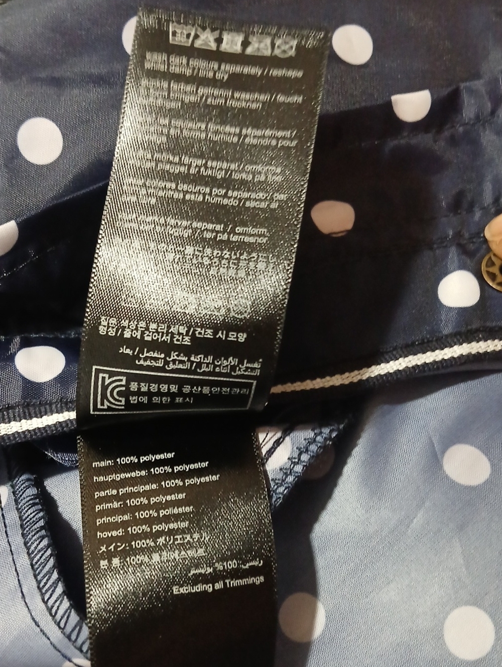 Joules NWT Womens 10 Rain Jacket Parka Blue Polka Dot Packable Waterproof Hooded - Picture 16 of 16